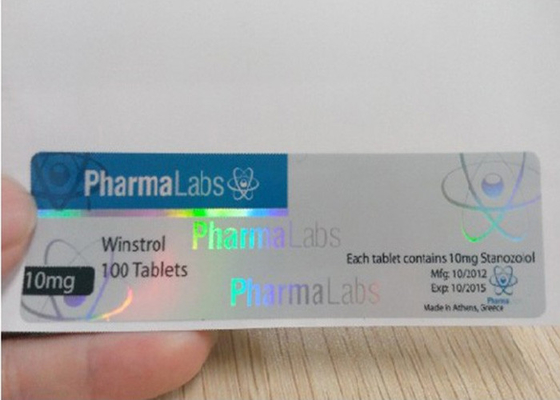 Pil Flessenflacon Flaconetiketten Lasermateriaal Vierkante vorm voor tablet van 50 mg