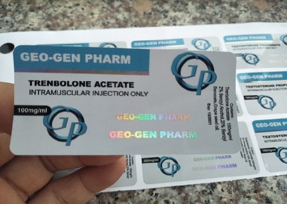 Hologram glazen flaconlabels Geo Gen Pharma-ontwerp voor gebruik van injectieflacons van 10 ml