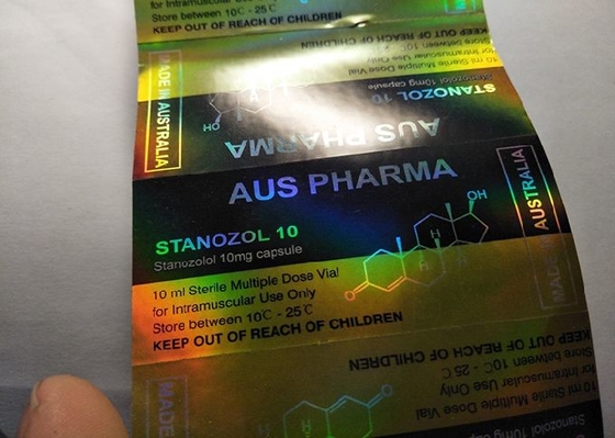 Gouden hologram kleur glazen flaconetiketten Apotheekflesetiketten van Aus Pharma Design