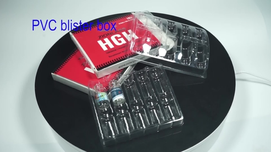 Glanzende afwerking doorzichtige plastic blisterverpakkingen voor flacons van 10 ml x 4 stuks