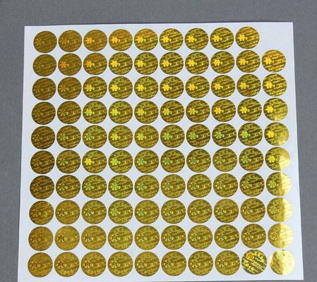 Gouden Anti - de Valse Aangepaste Grootte van het Veiligheidshologram Sticker met Vorm