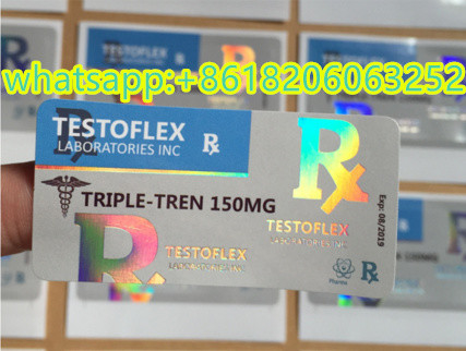 Test E Etiketten Anabole steroïde Vloeistof Injectie 10 ml Vial Etiketten Vierkant Scherpe Glanzige Afwerking