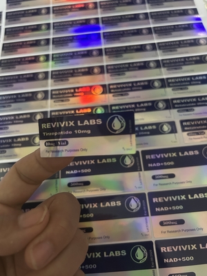 Tirze Patide 10 mg peptide flacon Etiketten voor farmaceutische verpakkingen