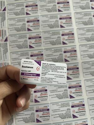 Sus 250 Steroïde injectieflacon Custom labels voor flessen