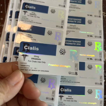 Cialis eind orale etiketten voor 50 mg plastic flessen