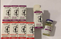 Etiketten en dozen van 10 ml flacons Alphagen Pharmaceuticals flaconverpakking