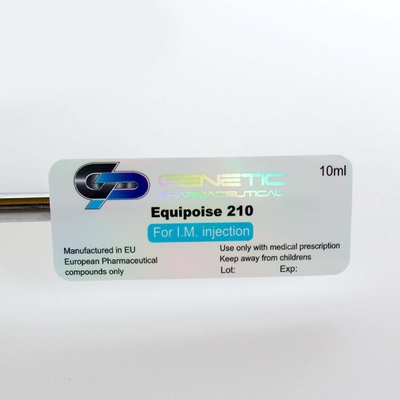 RX 10 ml flacon Etiketten Zilveren folie Metalen Sticker Printing Met gratis ontwerpservice