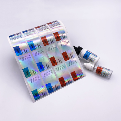 Test Propionaat Injectie medicijnen Glas flacon Etiketten 25x60mm Laser Hologram Materiaal