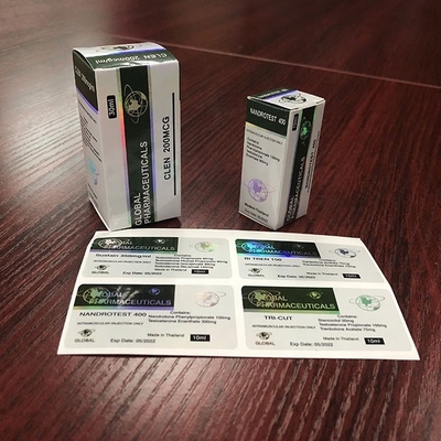 Test Propionaat Injectie medicijnen Glas flacon Etiketten 25x60mm Laser Hologram Materiaal