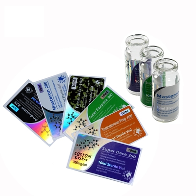 Sterk kleefmiddel 10 ml flacon etiketten PET laserfilm voor apotheek glas flacon etiketten
