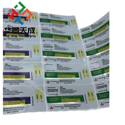 2 ml / 5 ml / 15 ml / 20 ml 10 ml flacon Etiketten Laser Custom Hologram glazen flacon etiketten