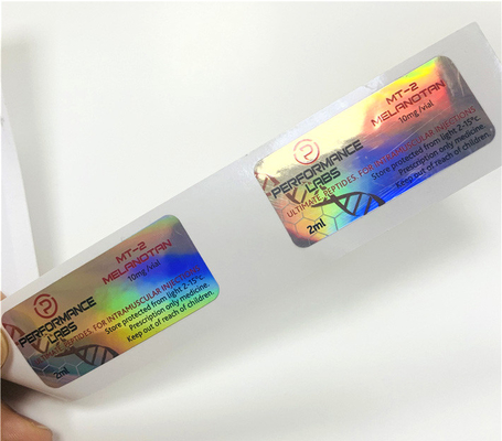 Cyp 250 mg Kleefmiddel Grijpsticker Holografisch Op maat gedrukt etiket 10 ml flacon etiketten