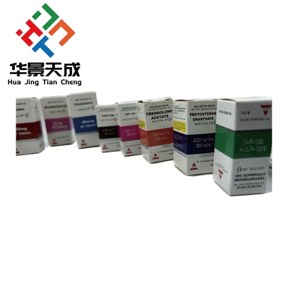 300 g Papierverpakking Farmaceutische glazen flacons Doos Bodybuilding Druk 10 ml Etiketten Dozen