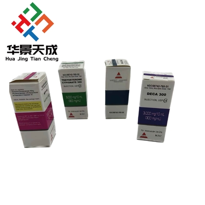 300 g Papierverpakking Farmaceutische glazen flacons Doos Bodybuilding Druk 10 ml Etiketten Dozen