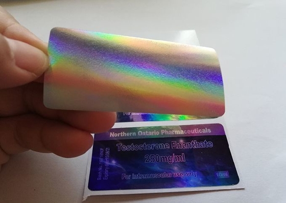 Sterk kleverig vinyl 10 ml flacon etiketten voor Testo E Brand Nano Labs met laser glanzend effect