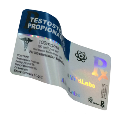 Free Design Bodybuilding SUS 250 Anabole injectieflesse Etiketten Dozen UV Glanzend PVC PP Holografische kleverige sticker