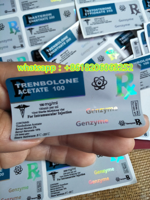 Glanzend/Mat Finish TEST E 250 Pharmaceuticals 10 ml Glasfles Label Hologram Op maat