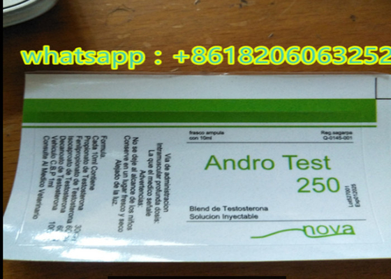 Glanzend/Mat Finish TEST E 250 Pharmaceuticals 10 ml Glasfles Label Hologram Op maat