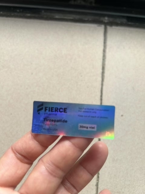 Mounjaro 3 ml peptideflesse etiketten met laser hologram materiaal