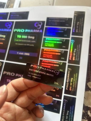 Mounjaro 3 ml peptideflesse etiketten met laser hologram materiaal