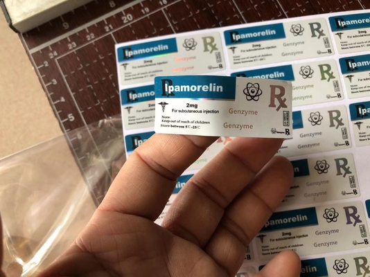 Ipamorlin 2 mg Peptide laser materiaal 2 ml 3 ml flacon Etiketten