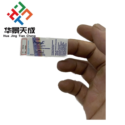 Vierkante peptide flaconhouder Verpakkingsetiketten Stickers met glanzende afwerking