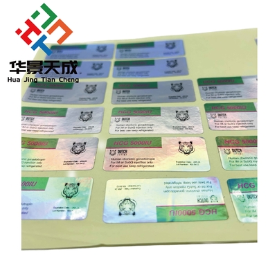 Vierkante peptide flaconhouder Verpakkingsetiketten Stickers met glanzende afwerking