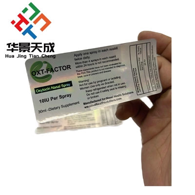 Anavar 5 mg Pillen Fles Etiket Tablet Oraal Etiketten Hologram Materiaal Print Waterdicht
