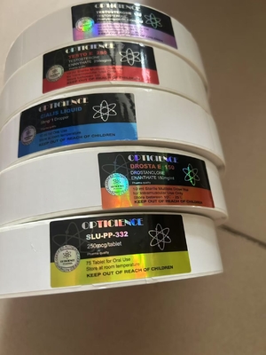 SLU-PP-332 250MCG Tablet Labels Hologram Materail Printing Waterdicht In Roll