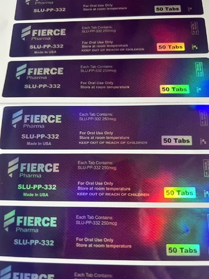 SARM's RAD-140 Tabletten Oraal 50mg Plastic Flasken Etiketten, UV Printing Custom Vial Etiketten