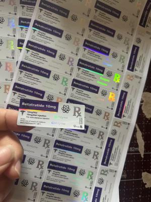 Retatrutide 30 mg 2 ml injectieflacon etiketten voor subcutane injectie