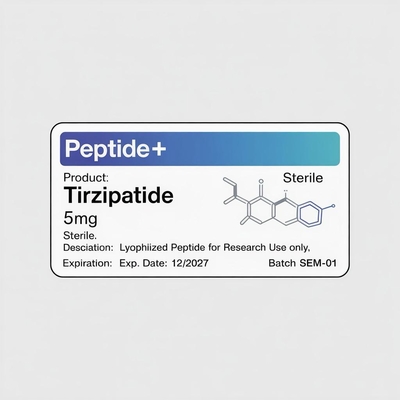 GHRP6 5MG 2 MLBottle Label Sticker Printing Voor peptide poeder etiketten