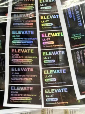 Tirze  Patide 15mg 20mg 30mg Hologram Laser PET Kleine Glazen Fles Etiketten