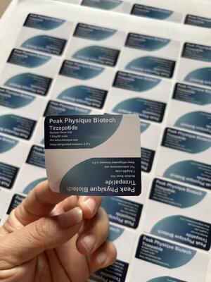 Tirze  Patide 7.5mg/60 eenheden Twee Zijden Bedrukking Etiketten voor Meervoudige Dosis Flesjes