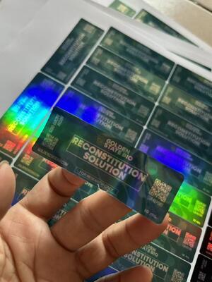 Etiketten voor farmaceutische glazen flacons met reconstitutieoplossing 10 ml