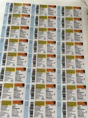 Test Sustan Apotheek Flesse Etiketten Voor 10 ml Vials