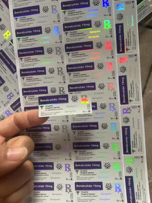 PT-141 2mg laser materail 3ml Peptide Vial Labels 