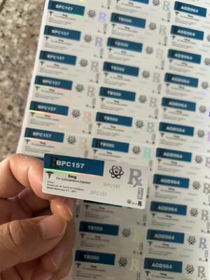 Aod964 10mg Peptide Flesetiketten PET Laser Materiaal 2ml flesetiketten