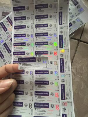 Aod964 10mg Peptide Flesetiketten PET Laser Materiaal 2ml flesetiketten