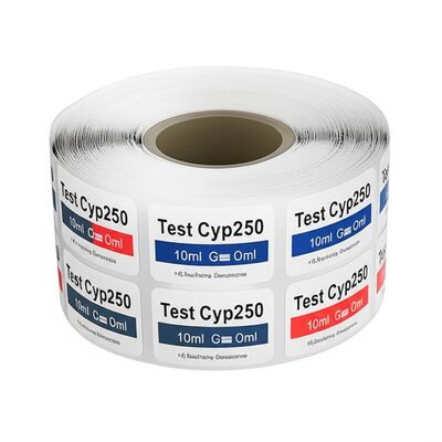 Test Cyp250 10ml Glass Vial Labels With Roll
