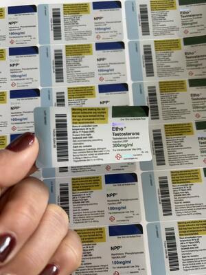 Tre Acetate 100 Mg 6x3 cm Geschikt voor 10 ml glazen injectieflacons