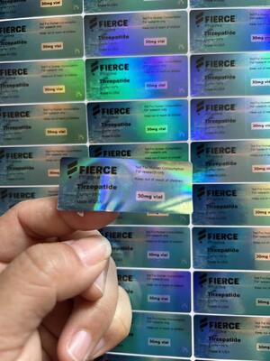 BPC 157 5 mg peptide flacon Etiketten