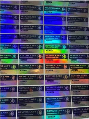 BPC 157 5 mg peptide flacon Etiketten