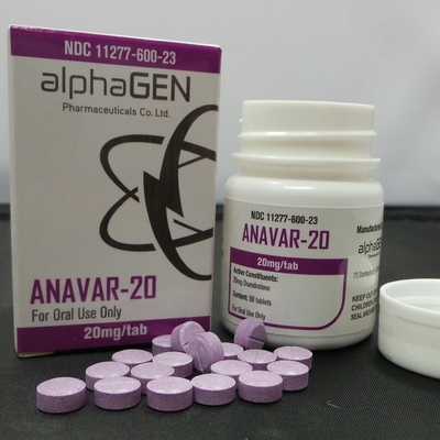 Alphagen Pharma Oral Ananvar 20 mg etiketten en dozen voor flaconverpakking