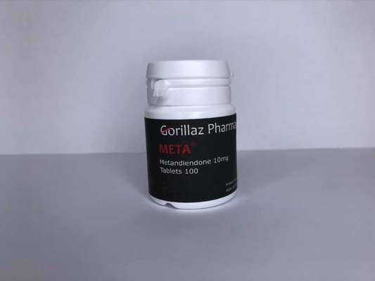 Etiketten en dozen van Metanabol van het Metanabol de de Mondelinge 10mg/tab 100 lusje