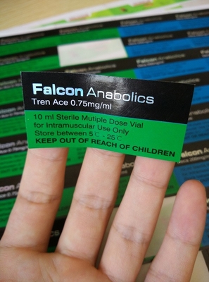 Chemisch resistent geneesmiddel Flesselabel Farmaceutische verpakking