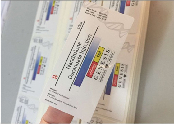 Nand Decanoate glazen flaconetiketten Vierkante vorm Glanzend laminaatoppervlak