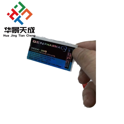 Wit plastic 10 ml flacon etiketten voor de identificatie en het merk van farmaceutische producten