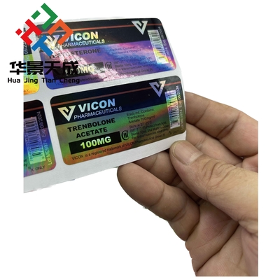 Rode en groene aangepaste flaconetiketten voor nauwkeurige etiketteringsoplossingen