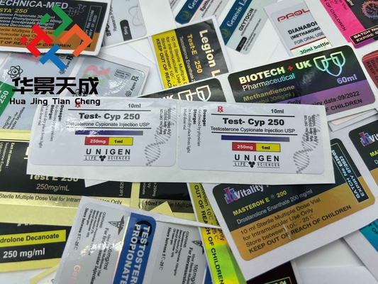 Injectie-olie glazen flacons Etiketten 10 ml Flacon Etiketten